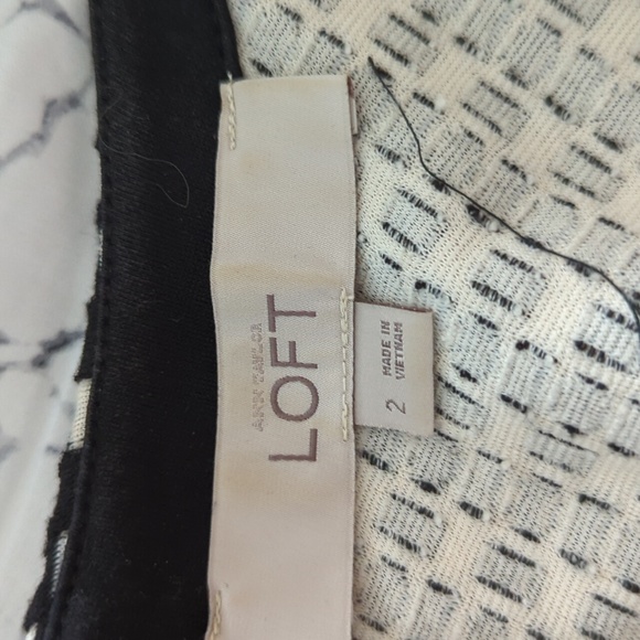 LOFT Black and White Dress - Picture 3 of 3